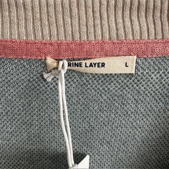 Marine Layer NWT Sunset Palm Finn Intarsia Cardigan Sweater Large - Picture 7 of 11